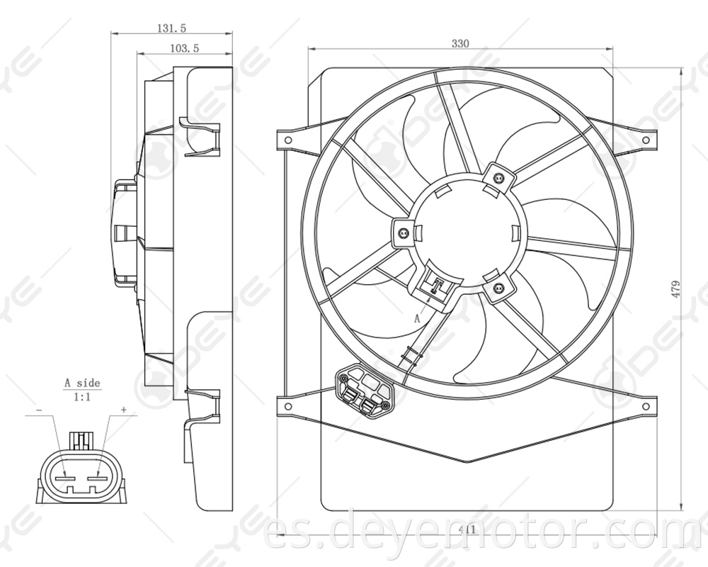 20777078 F006D10029 motor 24v del ventilador de refrigeración del radiador del coche para VOLVO